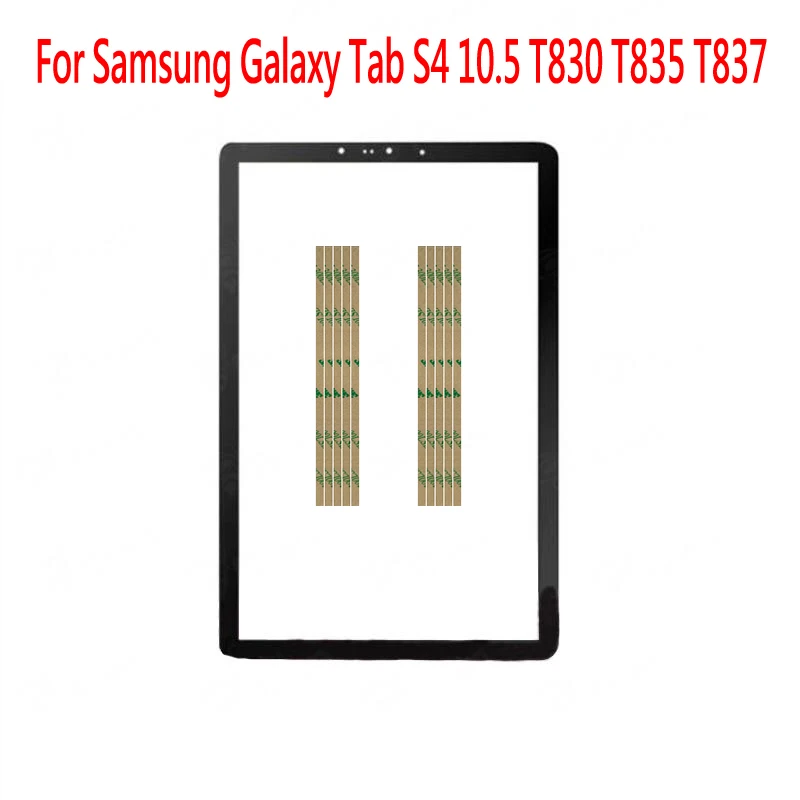 

10 Pcs New 10.5" For Samsung Galaxy Tab S4 T830 T835 T837 Front Glass Touch Screen Lcd Outer Glass Panel Lens Replacement + OCA
