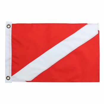 

35X50CM Red Diver Down Flag Kayak Boat Safety Signal Marker Banner Flag for Underwater Scuba Diving Spearfishing