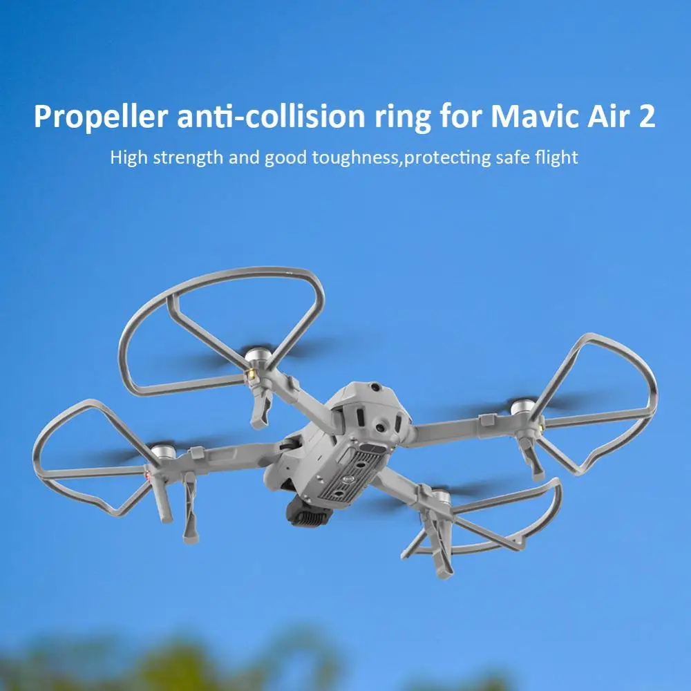 

For DJI Mavic Air 2 Drone Propeller Blade Guard Anti-collision Ring And Mold version Lanyard And Propeller Ties Reflector Board