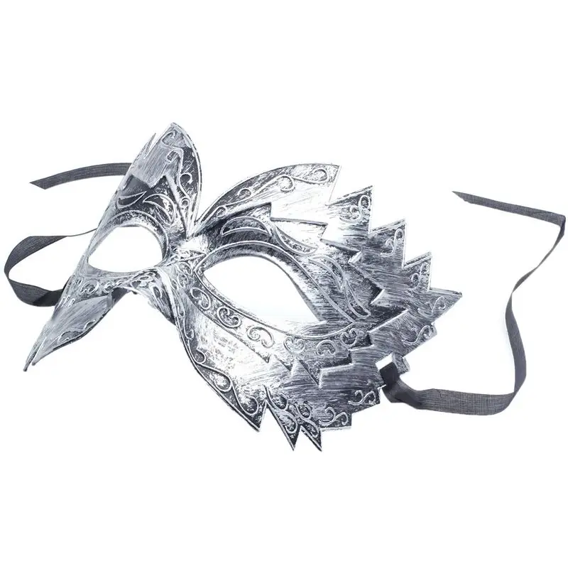 

1 pcs Men's Masquerade Mask Ball Masks Stag Party Fancy Dress Venetian Eye Face Sawtooth Carved Silver