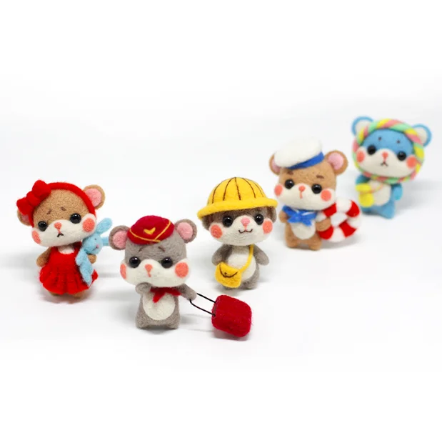 Крыса новый год Шерсть Войлок игла для украшения валяния Ремесло needlecraft DIY Ручная