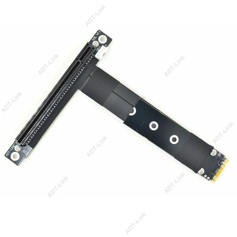 32G/bps PCI-e 16x To M2 M.2 NGFF NVMe Key-M 2230 2242 2260 2280 Riser Card Gen3.0 Cable PCIe x16 Extender with Sata Power Cable