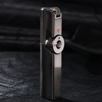 

Dropship Creative Windproof Silver Metal Gun Candle Encendedor Gas Refil Butane Lighter Butane Torch Luxury Lighters New Arrival