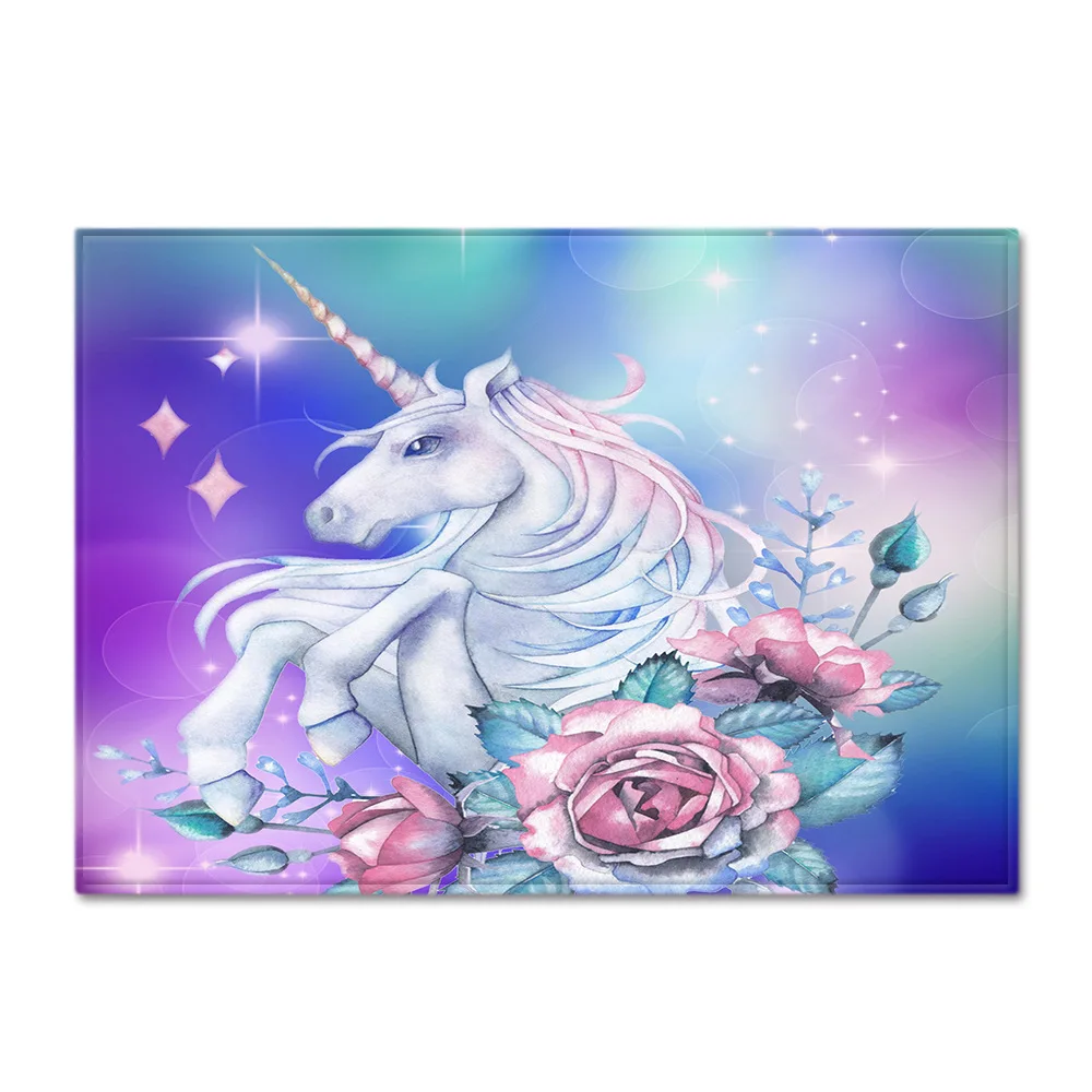 Коврики и ковры с единорогом для дома, гостиной, механический коврик для мытья парлот, 3D коврик для спальни, одеяло для домашнего декора, модный