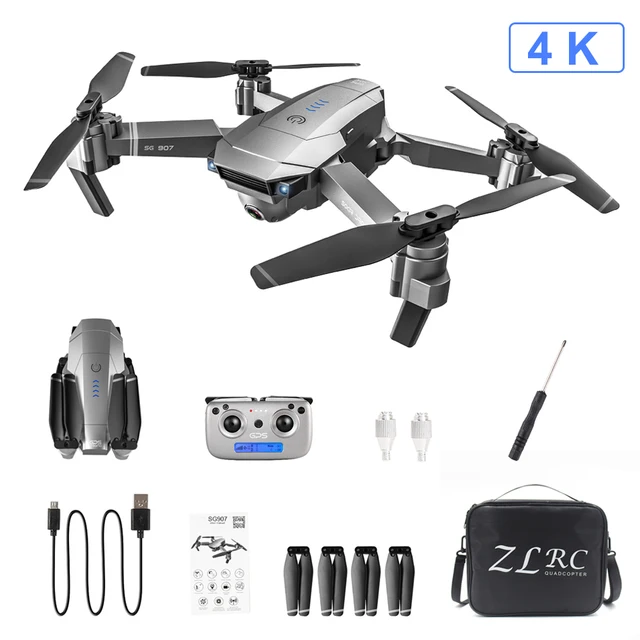 $US $101.47 SG907 5G 4k HD GPS RC Quadcopter Dual Camera Gesture Photo Video Foldable Drone - Carrying Bag