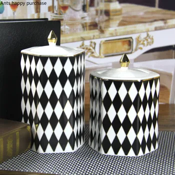 Geometric Ceramic Storage Jar 1
