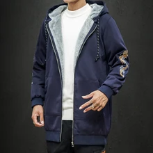 M-5XL, Тренч, мужское повседневное модное длинное пальто, ветровка, пальто, Мужская одежда, зимний бархатный Тренч с капюшоном