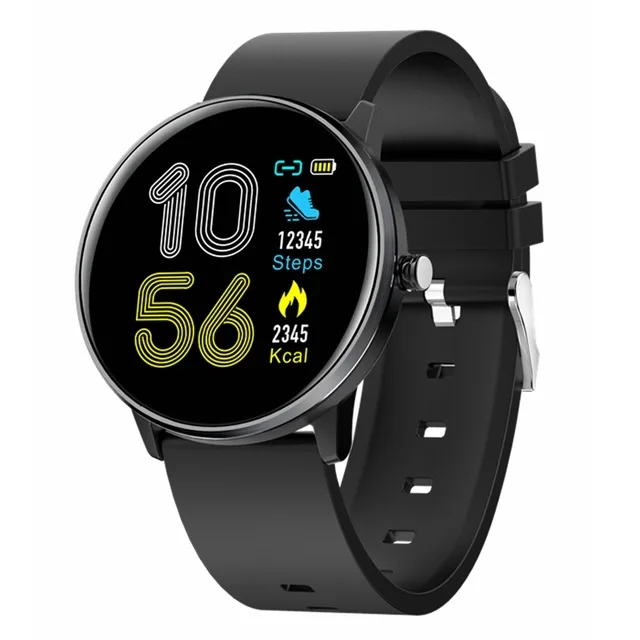 Black Silicone MX6 Смарт часы для мужчин кровяное давление монитор сердечного ритма IP68 водонепроницаемый спортивные часы для женщин Smartwatch часы vs L7 L8 - Цвет: Black Silicone