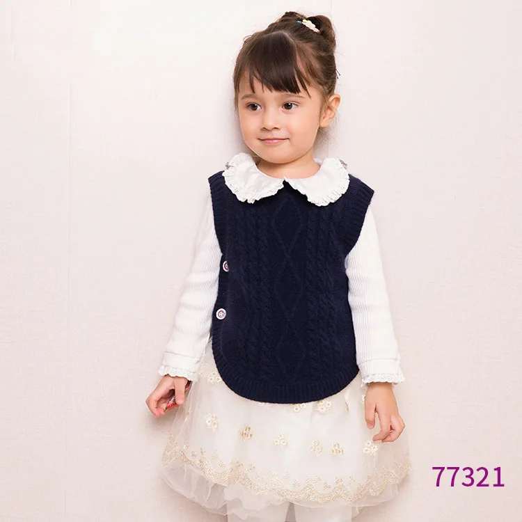 

Idea Childrenswear Autumn New Style CHILDREN'S Woolen Waistcoat Listed Autumn Knitted Children Waistcoat