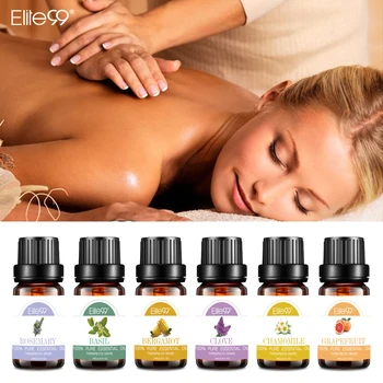 

Elite99 10ML Pure Essential Oils Massage Humidifier Vanilla Lemongrass Orange Tea Tree Oil Lemon Oil Essential Clove for massage