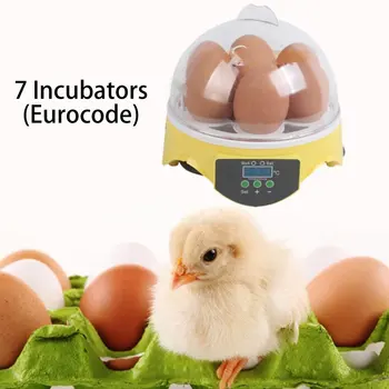 

7 Eggs Digital Incubator Automatic Poultry Ducks Chicken Eggs Hatcher Machine 110V 30W EU Plug With Temperature Control System