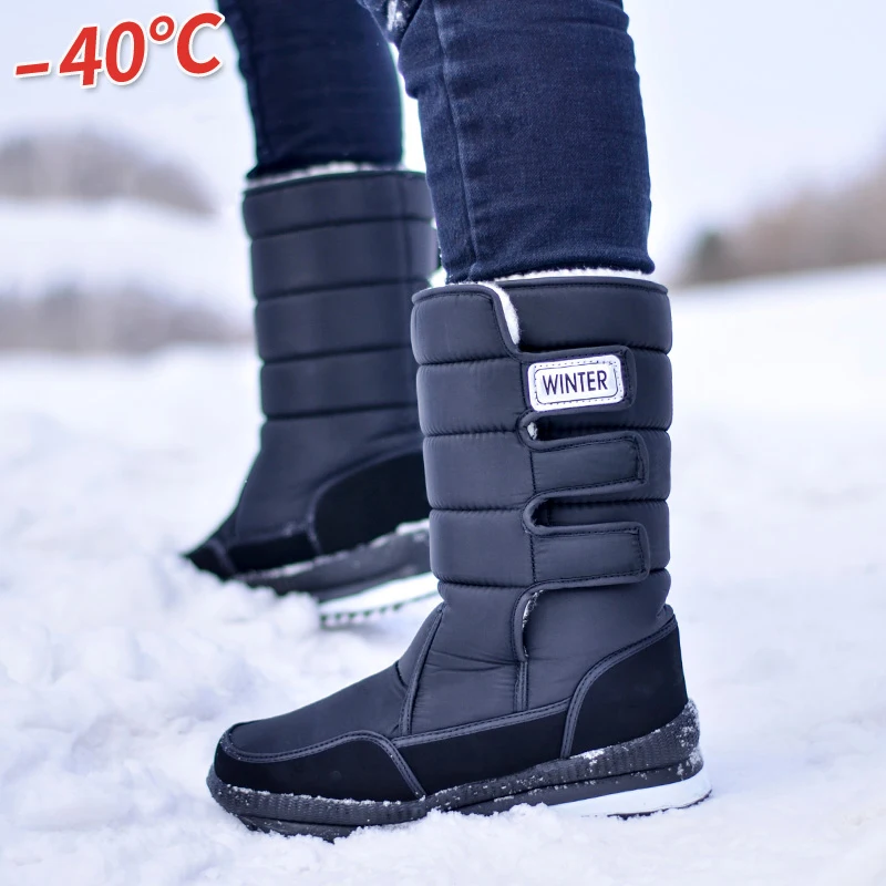 Closeout Men Boots Platform Winter Shoes Slip-Resistant Waterproof No Plush Thick 36-47 0KEJkVwn