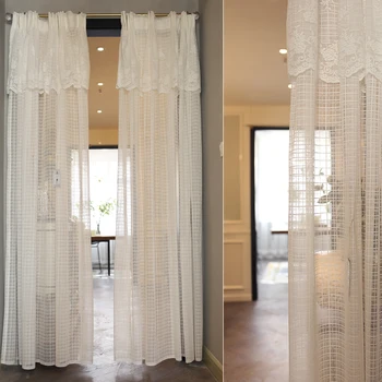 

Curtain blinds white mesh exquisite fashion floor to floor window room living room home decoration custom rose tulle