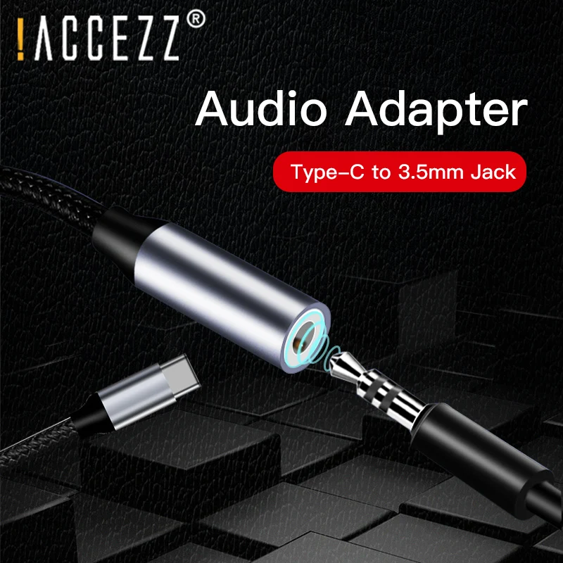 ! USB C адаптер ACCEZZ для наушников 3 5 мм AUX Xiaomi Mi 6 6X Mix 2S Huawei Mate 20 P30 Pro Oneplus 7 аудио