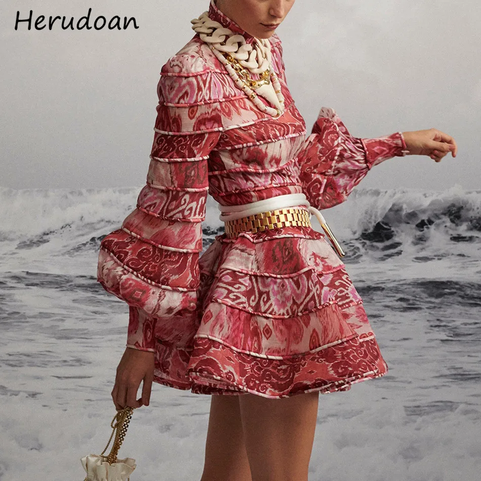 Herudoan Bohemian Autumn Mini Cotton Dresses Women
