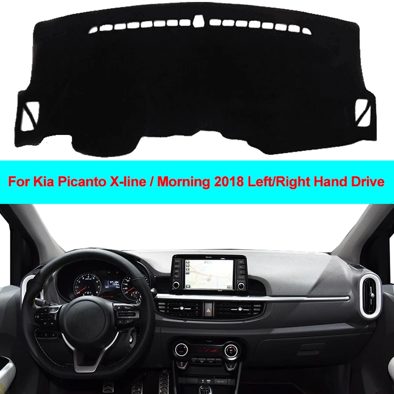 2 Layers Car Auto Dashboard Cover Carpet Cape Dash Mat Dashboard Pad Anti UV For Kia Picanto X