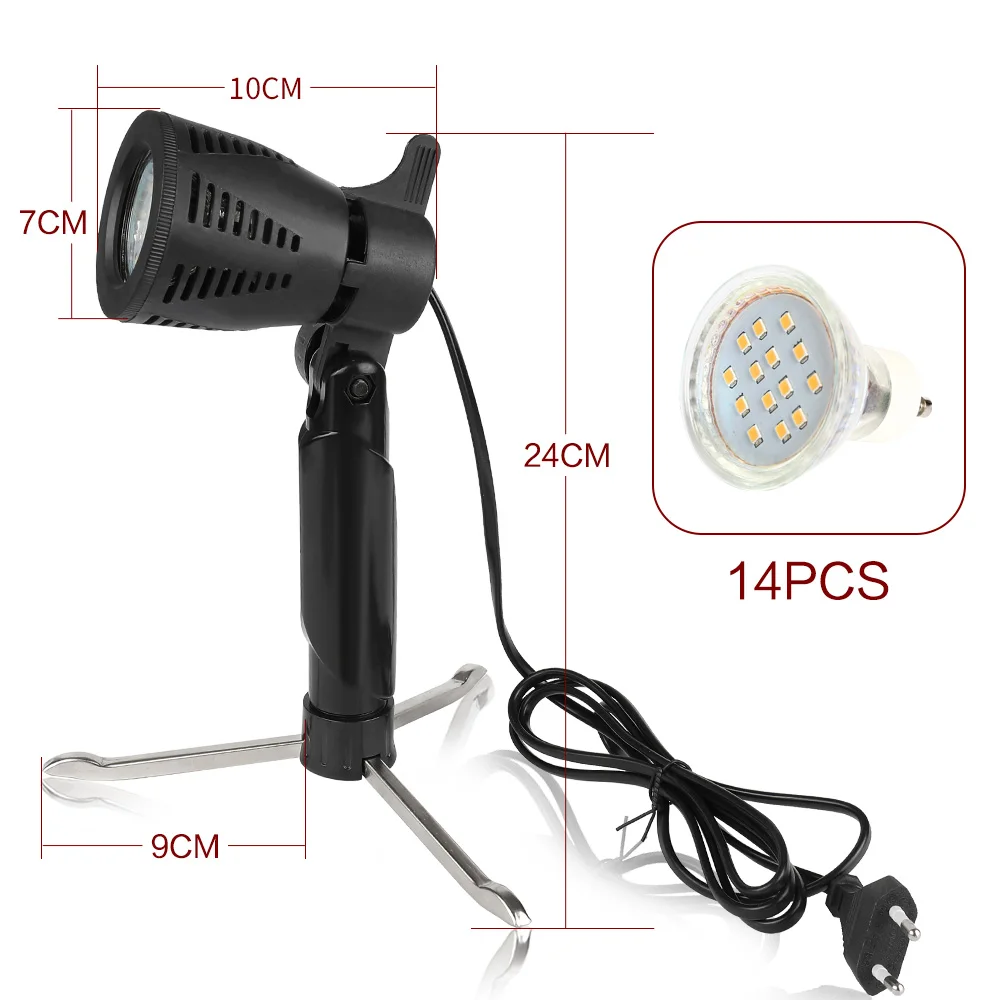  2pcs Mini table Photography LED Continuous Light Lamp Portable Cold Warm Lighting 3800-5500K For Ph - 33043672699