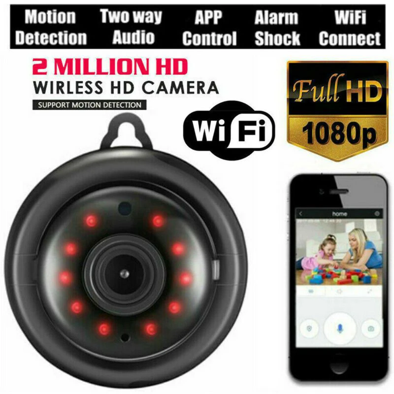

Mini Camera V380 Wifi IP Camera Wireless Night Vision Motion Detection Home Security Video Surveillance Camcorders Baby Monitor
