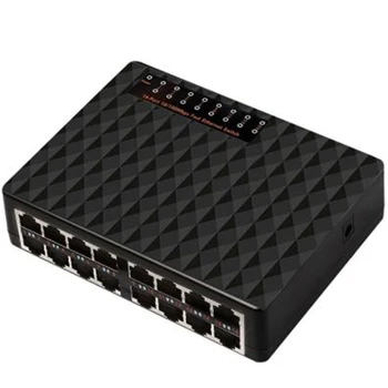 

16 Ports 10/100Mbps Network Switch Fast Ethernet LAN RJ45 Vlan Hub Desktop PC Switcher EU Plug
