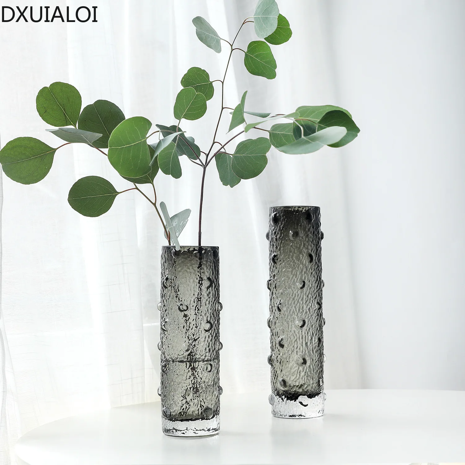 Nordic bead design vase European-style simple lead-free transparent glass flower arrangement home decoration gift | Дом и сад