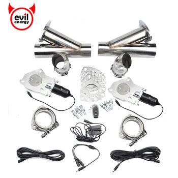 

evil energy 2 Inch Electric Stainless Exhaust Cutout Catback Downpipe Cut Out Muffler Escape With One Remote Control 2 Kits