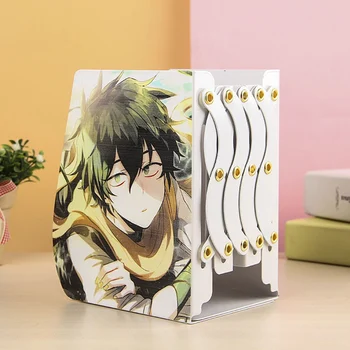 

Anime My Hero Academia Metal Adjustable Bookshelf Bookends Hollow Decorative Book Ends Holder Stand Books Organizer Stationery