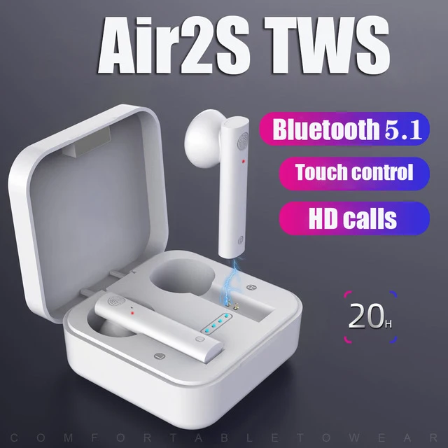 Air2s TWS Bluetooth 5 1 спортивные наушники для бега со светодиодным дисплеем и двойным