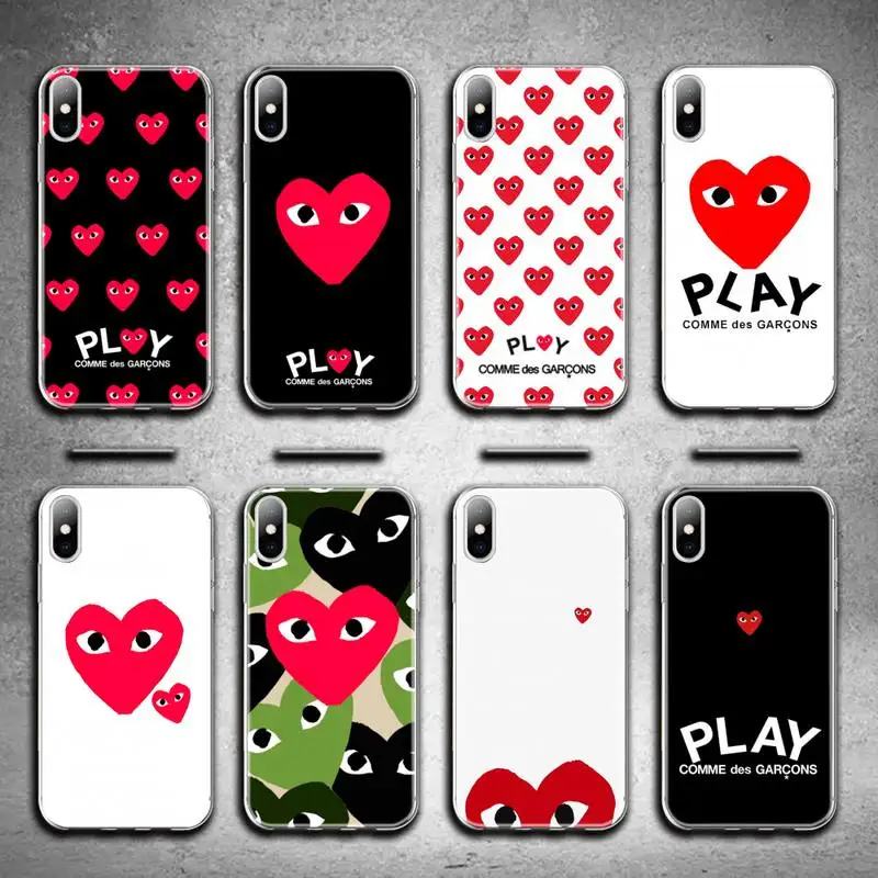 

Luxury design CDG play Phone Case for iphone 12 pro max mini 11 pro XS MAX 8 7 6 6S Plus X 5S SE 2020 XR cover