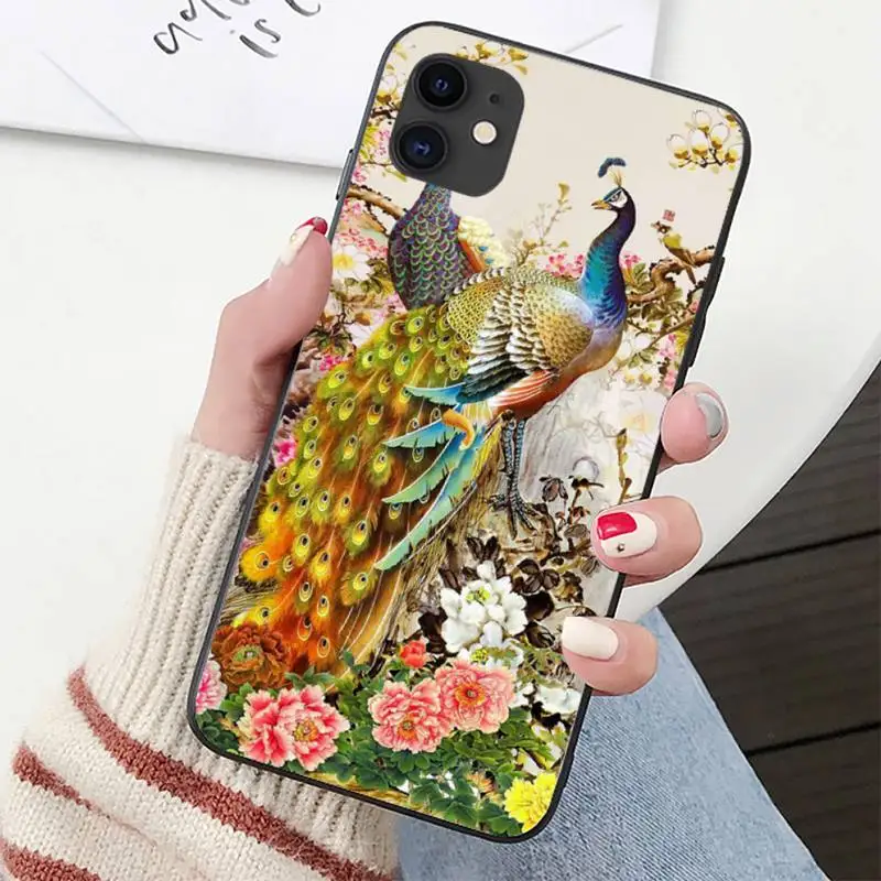 YNDFCNB peacock feather Phone Case for iPhone 11 12 pro XS MAX 8 7 6 6S Plus X 5S SE 2020 XR cover YNDFCNB peacock feather Phone Case for iPhone 11 12 pro XS MAX 8 7 6 6S Plus X 5S SE 2020 XR cover