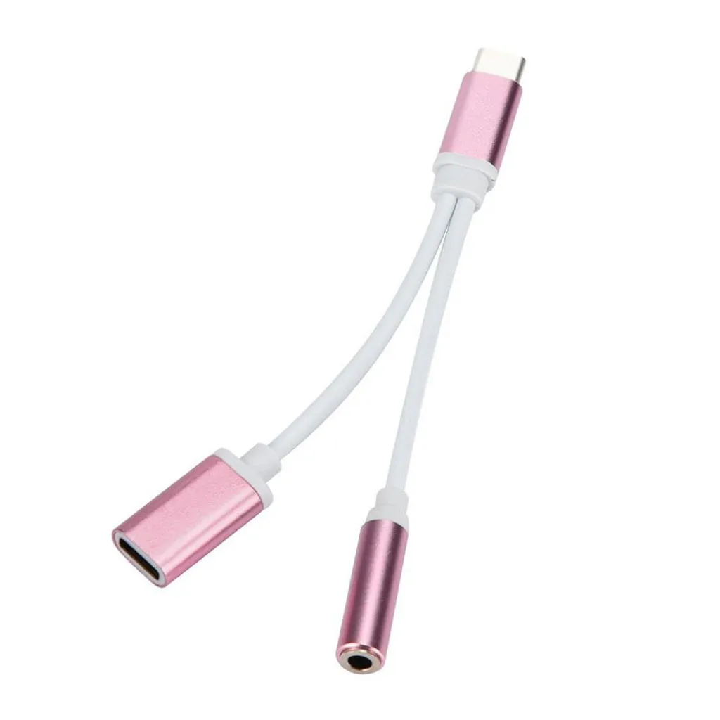 2в1 usb type-C на 3,5 мм разъем AUX аудио сплиттер конвертер адаптер, зарядный кабель Usb C на 3,5 мм Aux кабели Usb Переходник