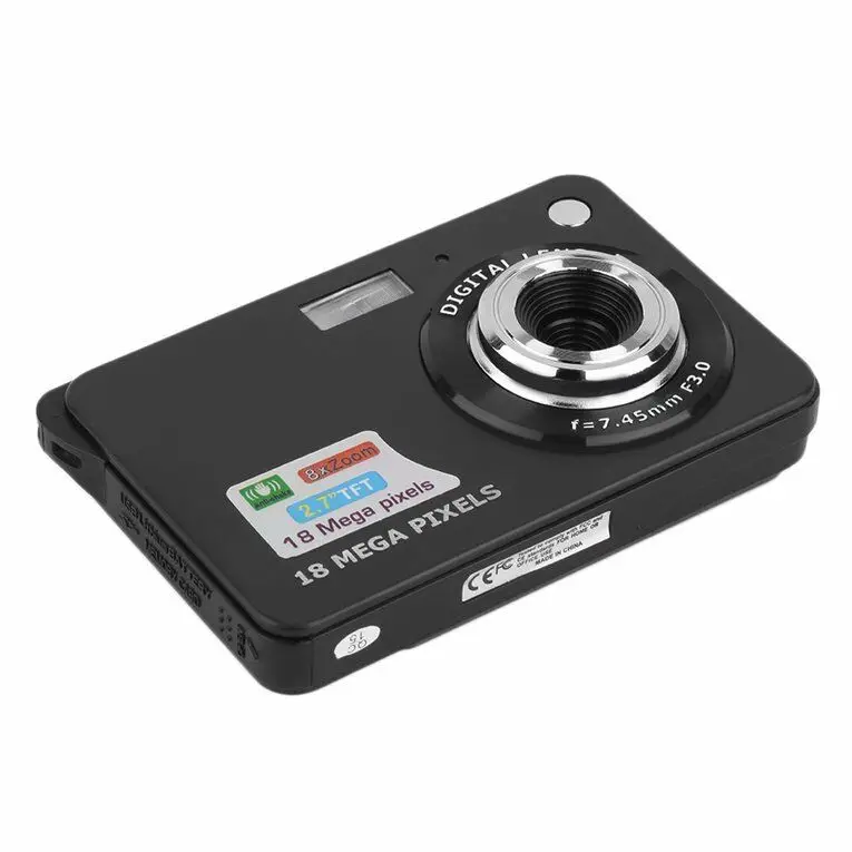 2,7 дюймов Tft Lcd Hd 720P 18Mp Цифровая видеокамера 8X Zoom Anti-Shake Us Plug