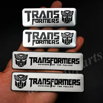 

4pcs Aluminum Transformers TF Autobot Deception Car Badge Emblem Decal Sticker