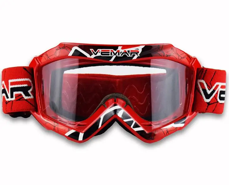 Новое поступление, Детские мотоциклетные очки, Молодежные шлемы для мотокросса, Детские гоночные очки, очки для мотокросса - Цвет: Красный