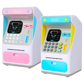 

Simulated face recognition ATM machine cash box emulation password automatic roll money safe piggy bank without electric