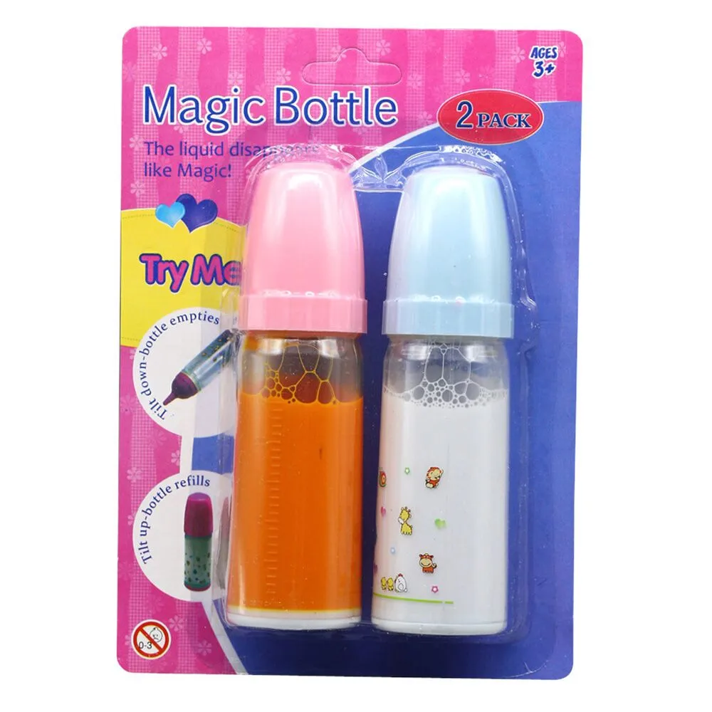Dolls Baby Doll Feeding Set Magic Juice and Milk Bottle Set Baby Dolls Accessories Juice Bottle Doll Comfort Toy For Baby Gift-0