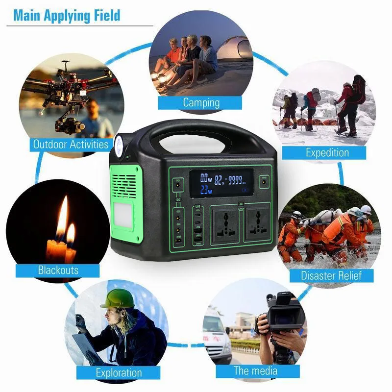 Portable power station electronics portable battery charger 220V ac output solar charging 100W 93600mah 100000mAh