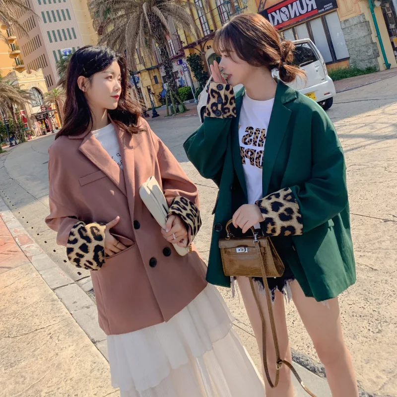 

CHIC Small Suit Coat Women's 2019 Spring And Autumn New Style Korean-style Loose Casual Hong Kong Style Retro Online Celebrity I