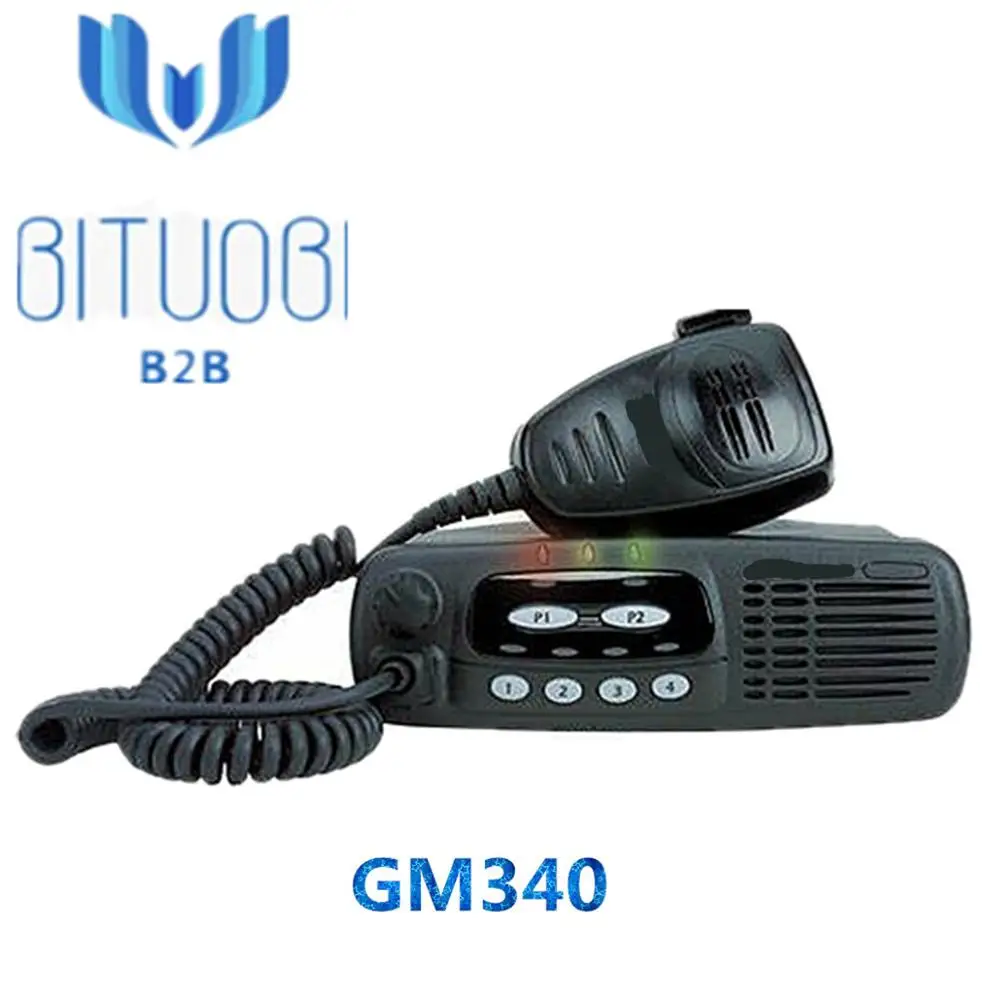 GM340 VHF UHF отремонтированное радио 136-174MHz 403-470MHz транспортное средство Mouted walkie talkie простота использования с 6 каналами