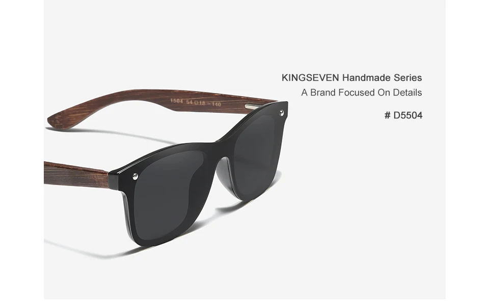 KINGSEVEN Handmade Natural Bamboo Sunglasses Polarized Elegant