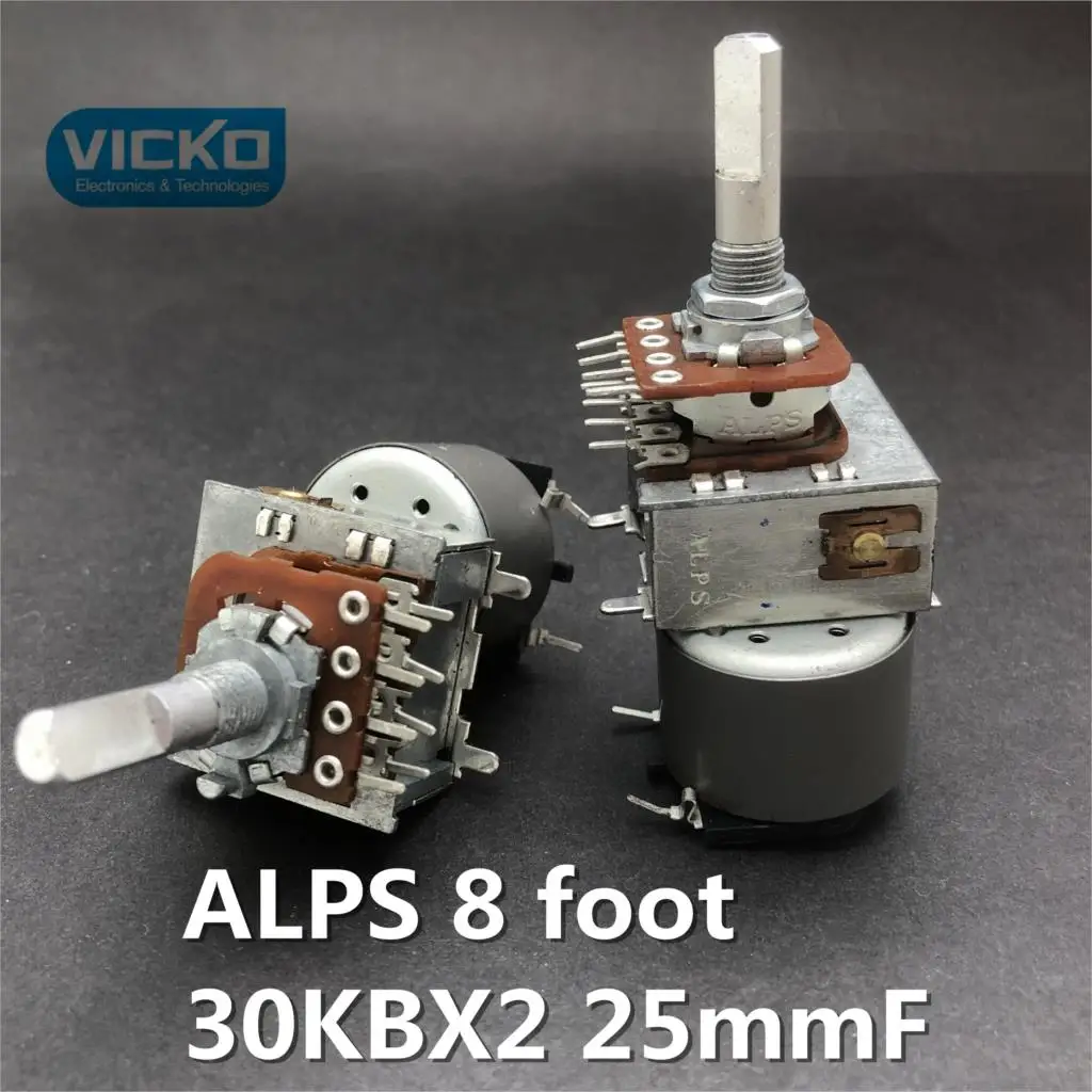 [VK] Оригинальный японский двойной потенциометр ALPS 16 с мотором 30k B30K tap 8 дюймов
