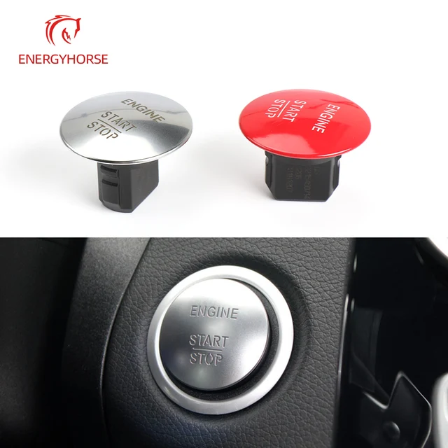 Interruptor de encendido de motor sin llave para mercedes-benz, botón de arranque y parada, Plata 2215450714, W164, W205, W221, W176, W166