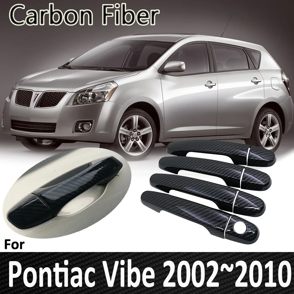 Черное углеродное волокно для Pontiac Vibe 2003 2004 2005 2006 2007 2008 2009 2010 крышка дверной ручки