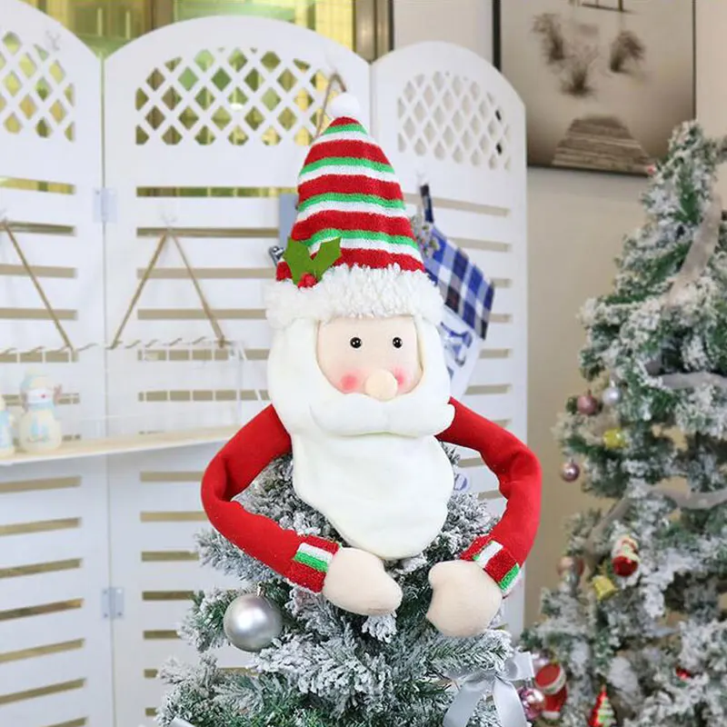 Christmas Tree Top Topper Large Cover Snowman Hat Tree Ornaments Home Outdoor Decor Gift Christmas Tree Decoration