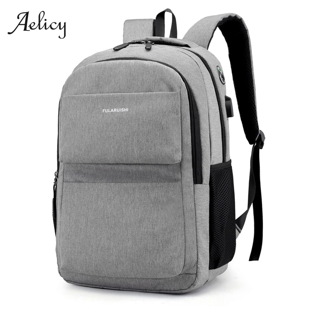 Aelicy мужской деловой рюкзак для ноутбука с usb-портом зарядки противоугонная