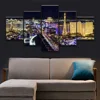 5 Pieces of Modern Las Vegas HD Printable Landscape Poster Painting Art Paintings on Unframed Walls for Home Bedroom Decoration 1