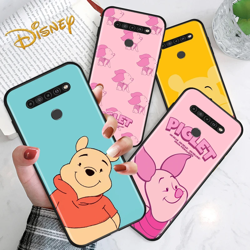 Pooh Bear Piglet Per Lg G8 G8S G8X V30 V35 V40 V50 V60 Thinq Q60 K40 K50 K30 K41 K51 K61 K71 K22 Custodia Per Telefono Nera