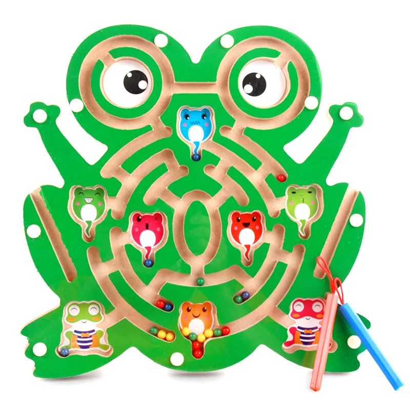 Factory Price Wooden Toys Early Childhood Toy Infants Teaching Aids Creative Toy Magnetic Maze 6-Selectable