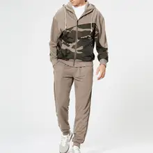 Winter Hoodie Sets Men Tracksuit Casual Hoodie Suit Pullover Elastic Waist Cardigan Camouflage Sweatshirt Suit for men