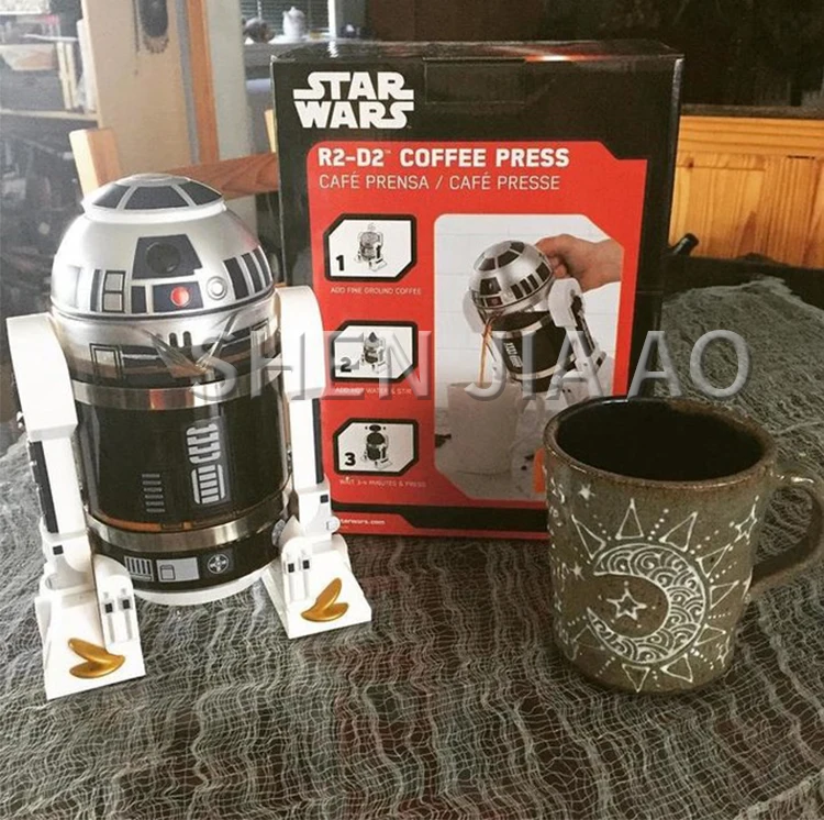 R2D2 Робот мини бытовой ручной кофе горшок кофе изоляция горшок мокко метод давление горшок