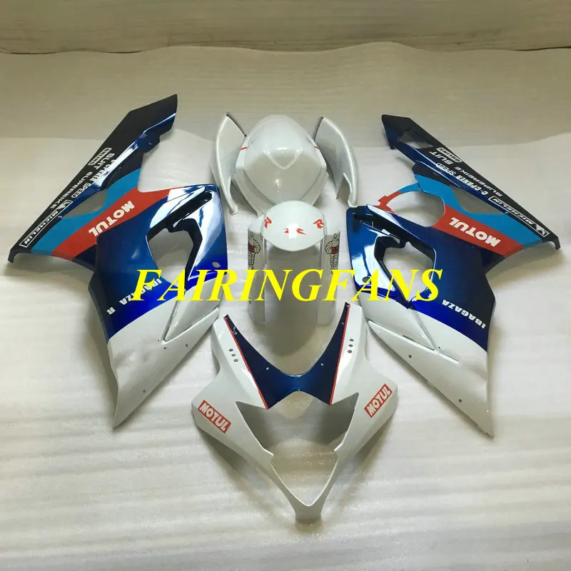 Motorcycle Injection mold Fairing body kit for GSXR1000 K5 05 06 GSXR 1000 2005 2006 White blue Fairings bodywork+gifts SB38 | Автомобили